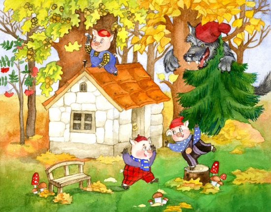 Чтение сказки «Три поросенка» Чтение сказки «Три поросенка»