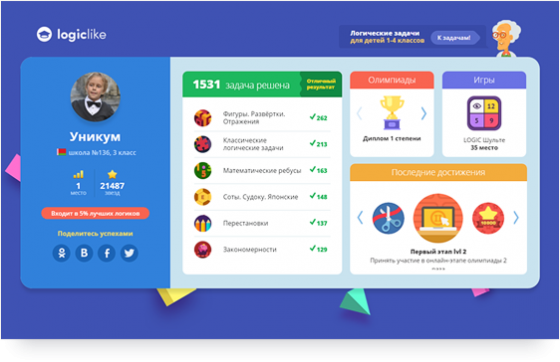 Онлайн-платформа для развития логики и математических способностей LogicLike.com Онлайн-платформа для развития логики и математических способностей LogicLike.com