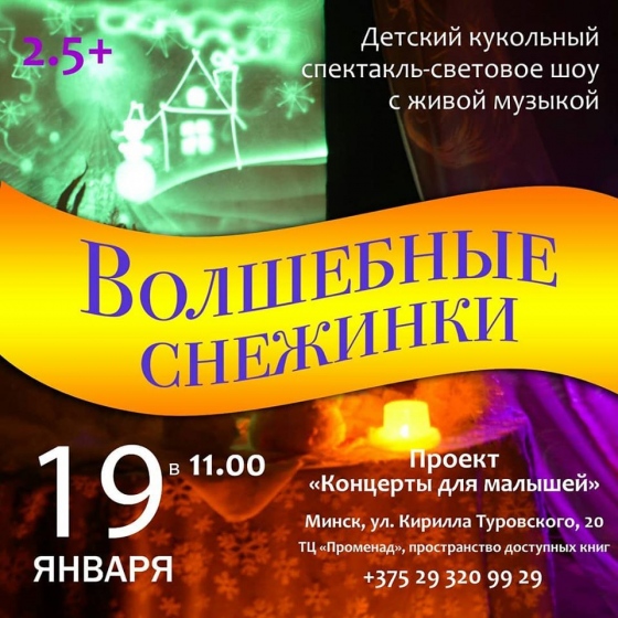 Свето-теневой музыкальный спектакль «Волшебные снежинки» Свето-теневой музыкальный спектакль «Волшебные снежинки»
